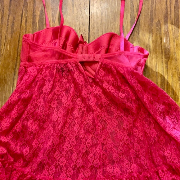 La Senza Red Lacy Camisole sz M - Picture 4 of 4
